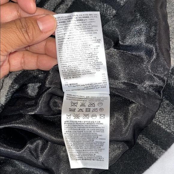 GAP Black and Gray Hooded Cape with A-line Silhouette - Picture 10 of 11